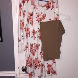 Long sleeve dress & leggings